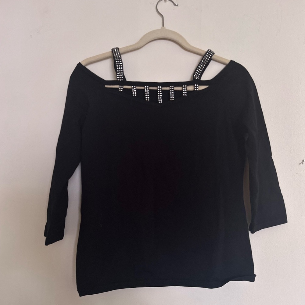 Dressy Spandex Rhinestone shirt